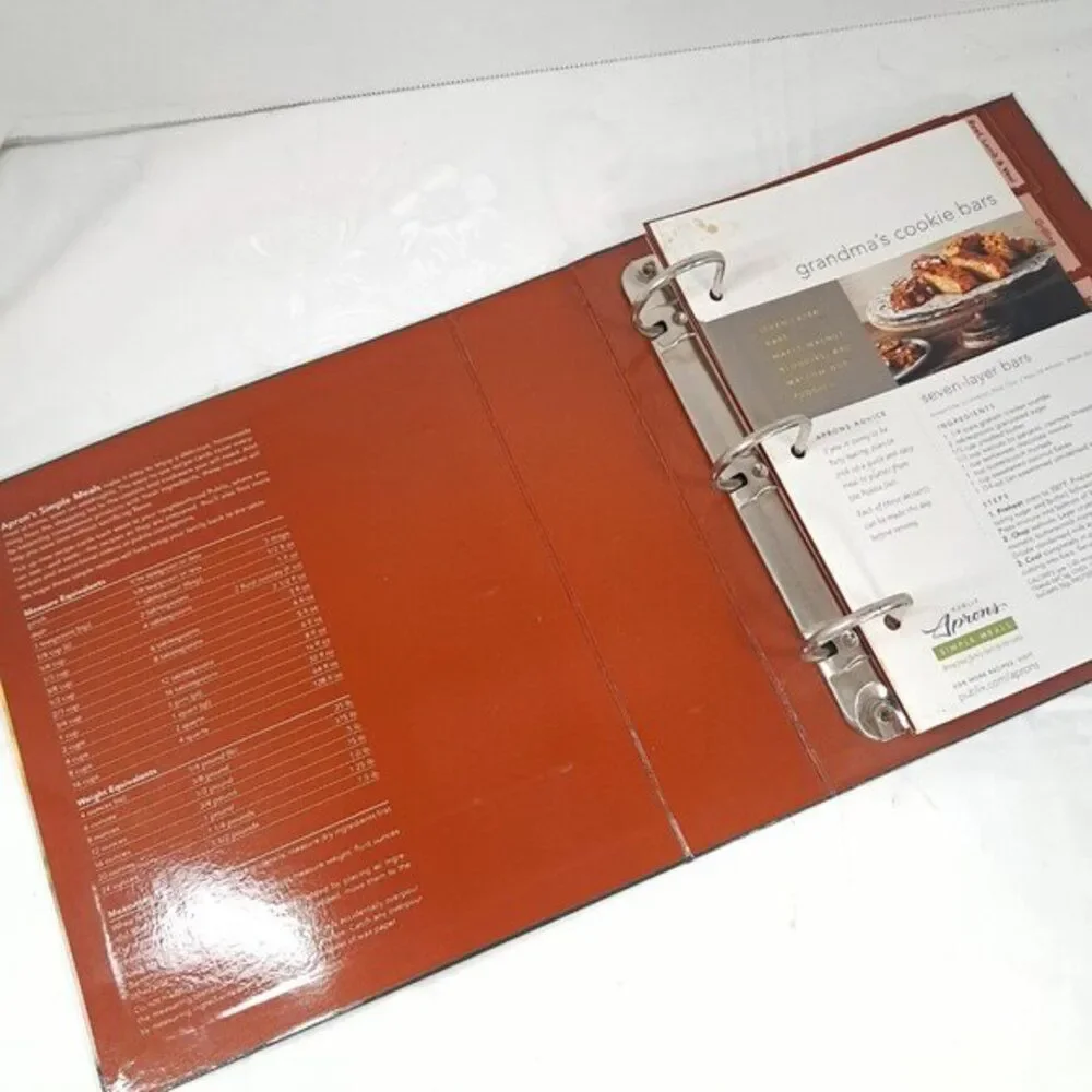 Publix Aprons Simple Meals‎ Binder Cookbook binder Recipes Cards cook book 2006